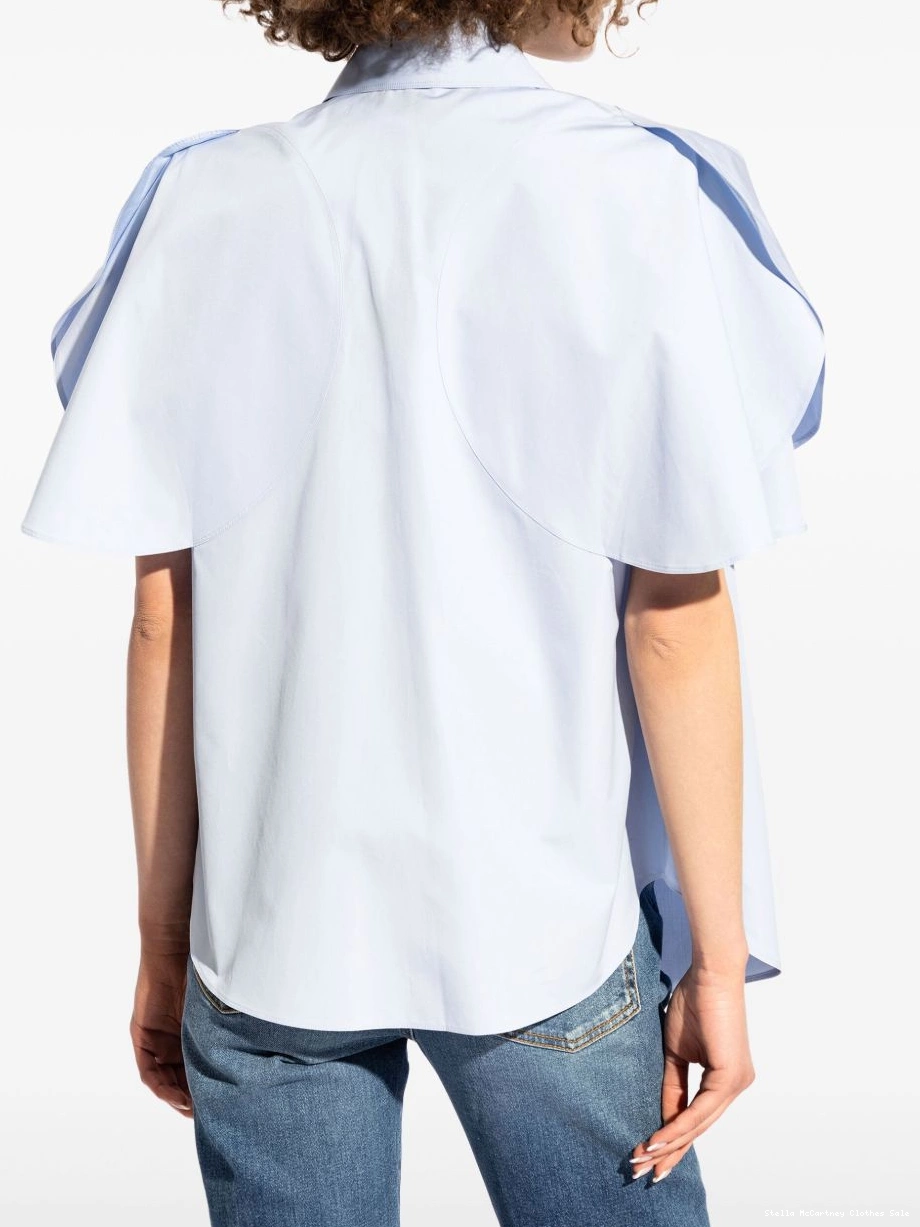 Affordable flutter-sleeve shirt Women Stella McCartney cotton 0417